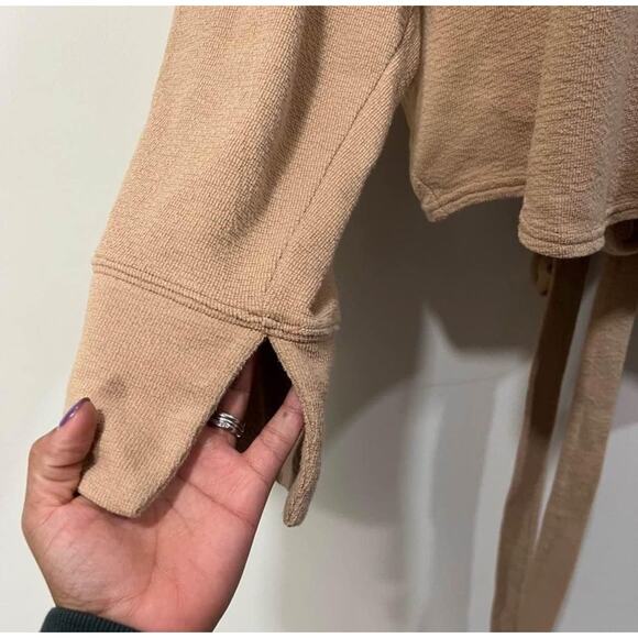 Free People Open Back Natural Colored Sweatshirt - Picture 5 of 7